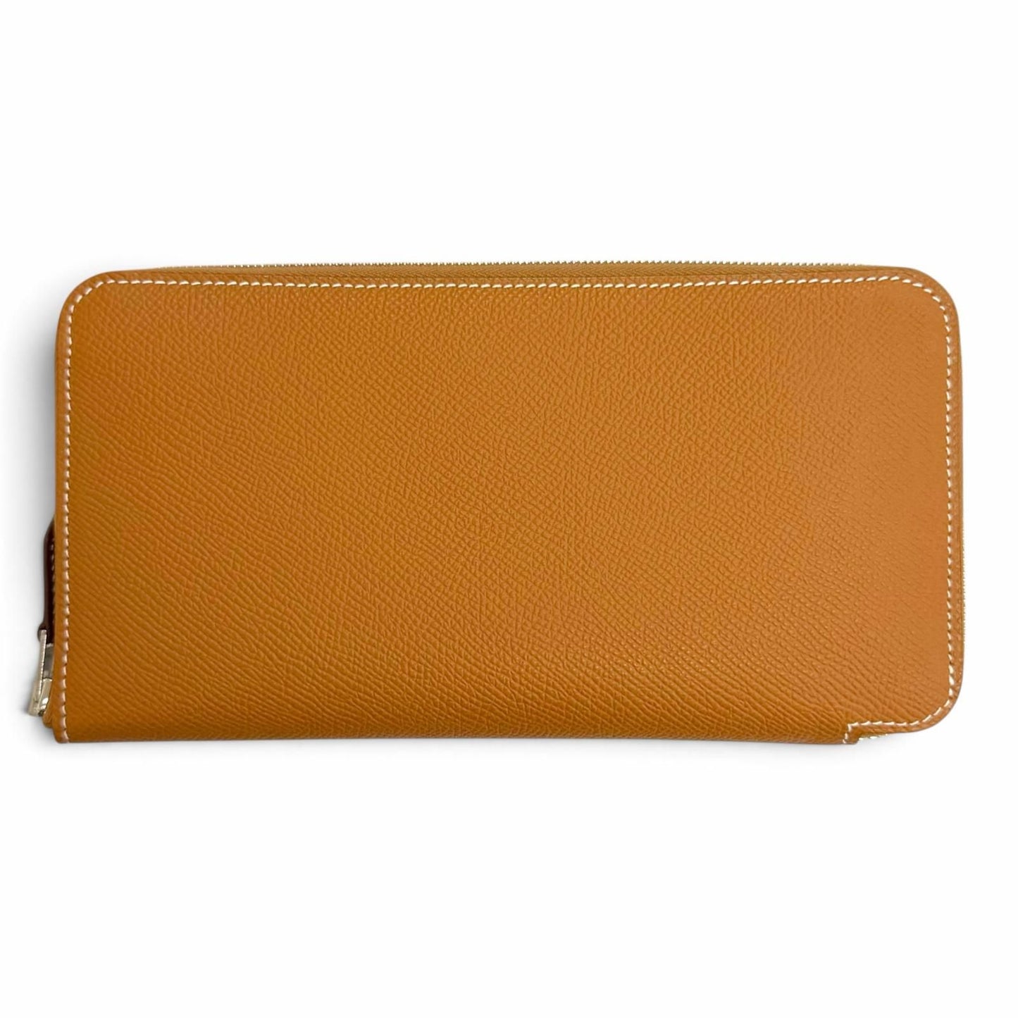 Hermes Azap Long Veau Epsom Gold Silver Silk'in Zip Around Wallet