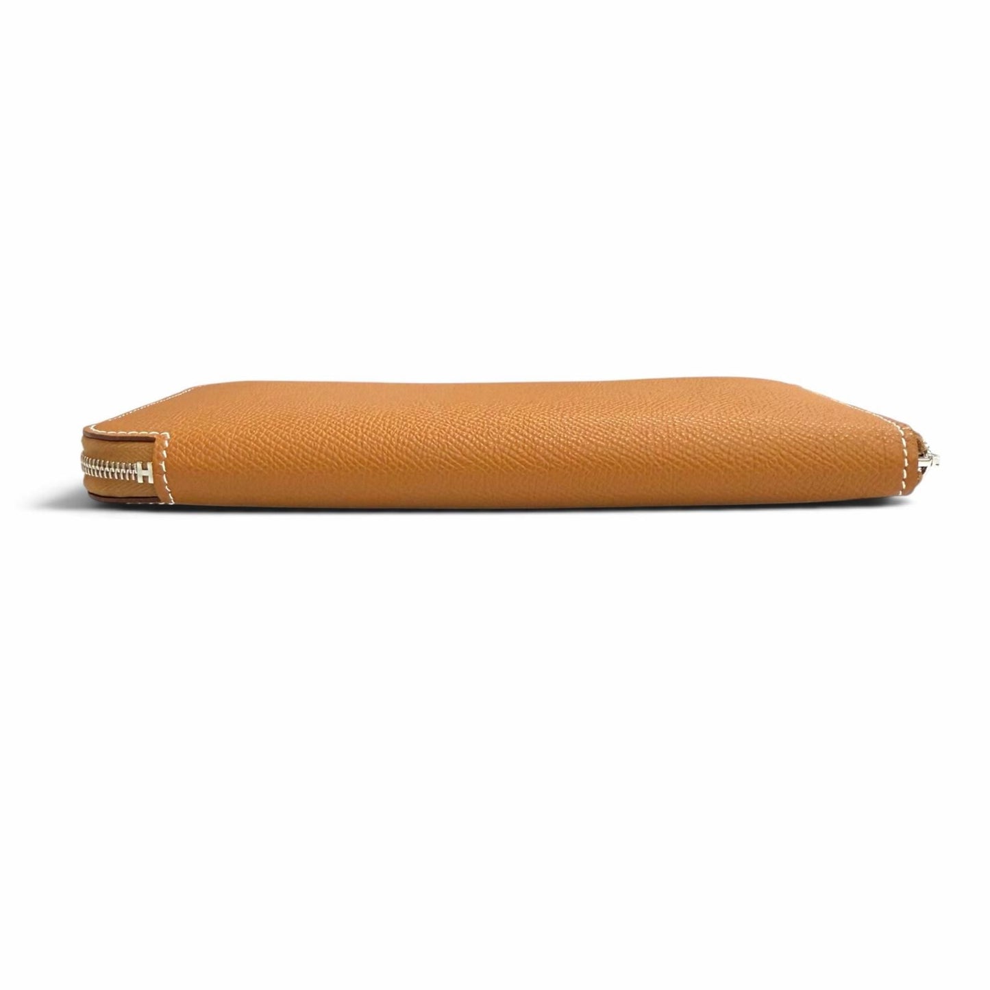Hermes Azap Long Veau Epsom Gold Silver Silk'in Zip Around Wallet — view 4