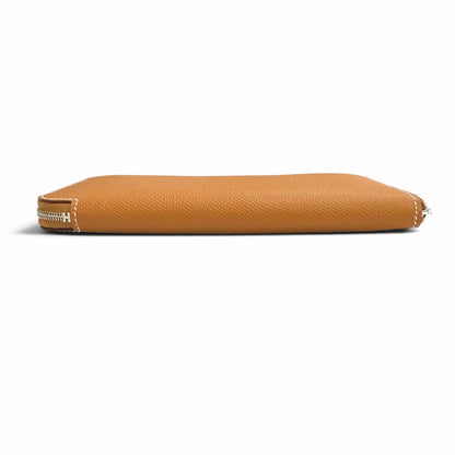 Hermes Azap Long Veau Epsom Gold Silver Silk'in Zip Around Wallet — view 4
