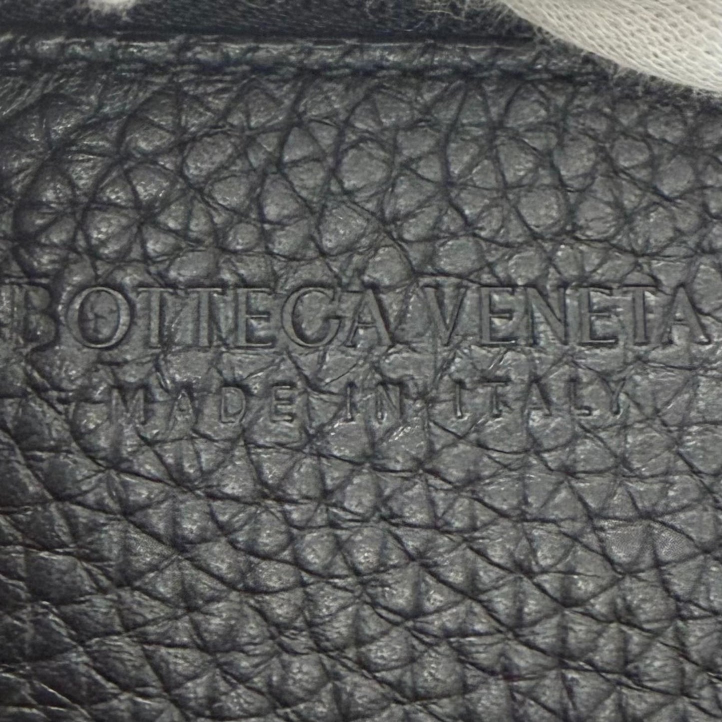 Bottega Veneta Diago Gray Leather Intrecciato Shoulder Bag Black — view 8