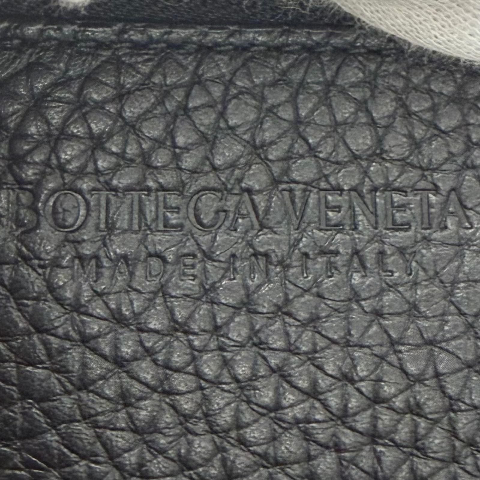 Bottega Veneta Diago Gray Leather Intrecciato Shoulder Bag Black — view 8
