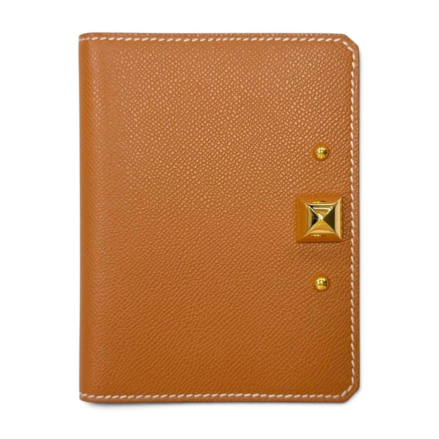 Hermes Medor Card Case Veau Madame Gold Bifold Business