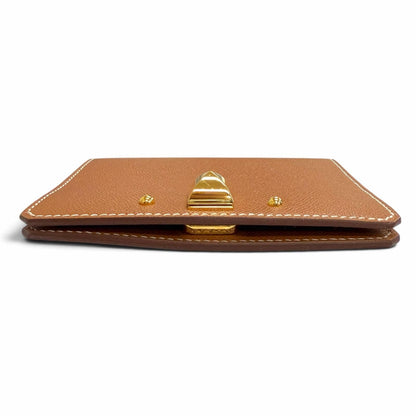 Hermes Medor Card Case Veau Madame Gold Bifold Business — view 3