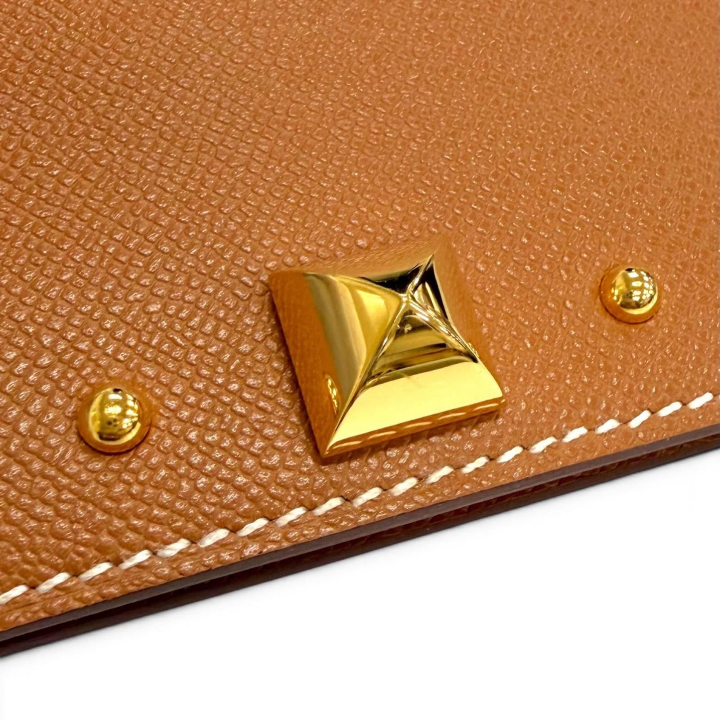Hermes Medor Card Case Veau Madame Gold Bifold Business — view 7