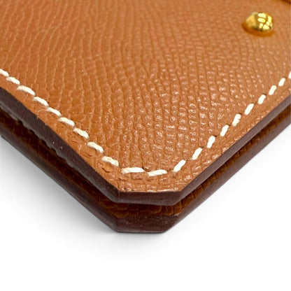 Hermes Medor Card Case Veau Madame Gold Bifold Business — view 6