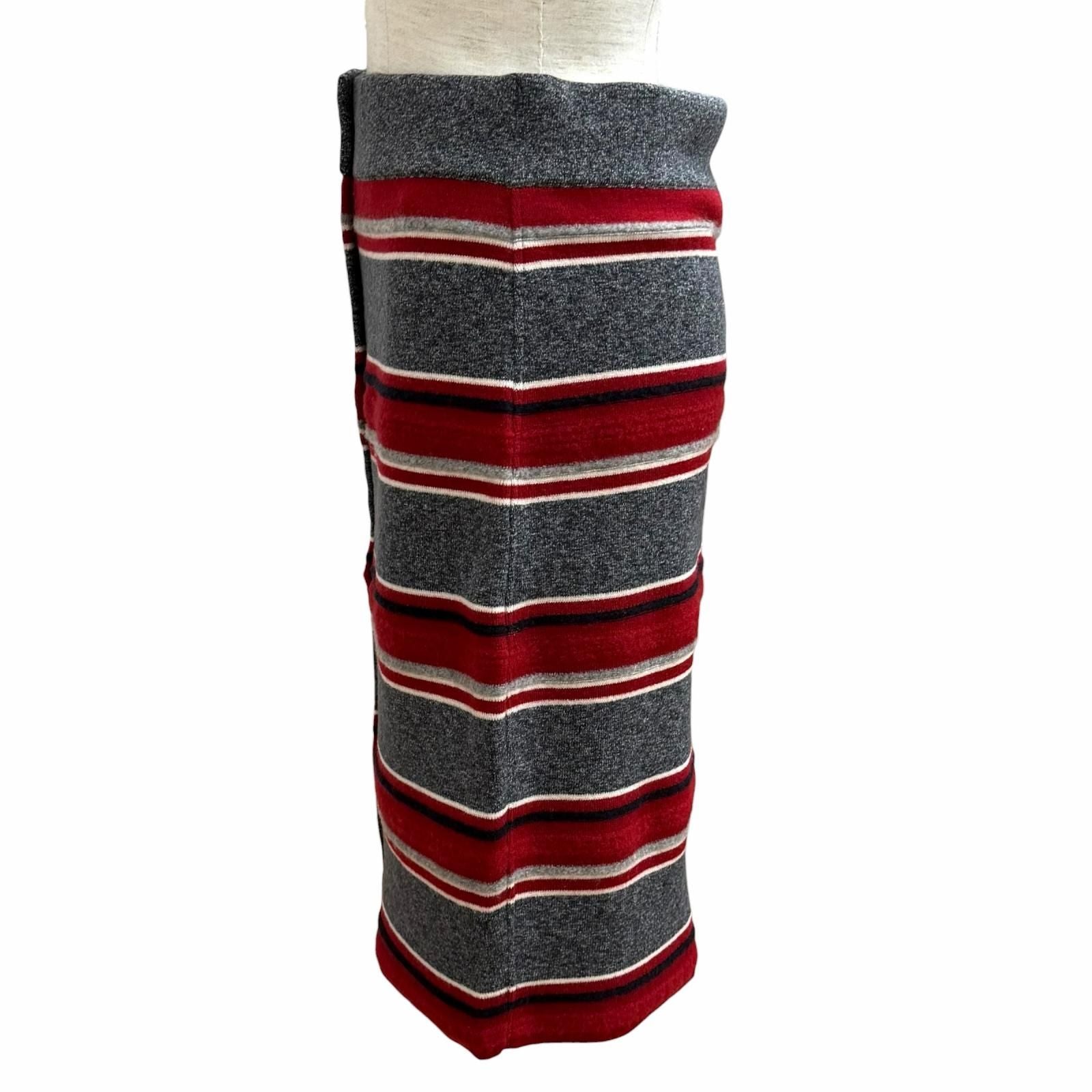 Chanel Cashmere 100% CC Logo Button Border Knit Pencil Skirt Multi 36 — view 3