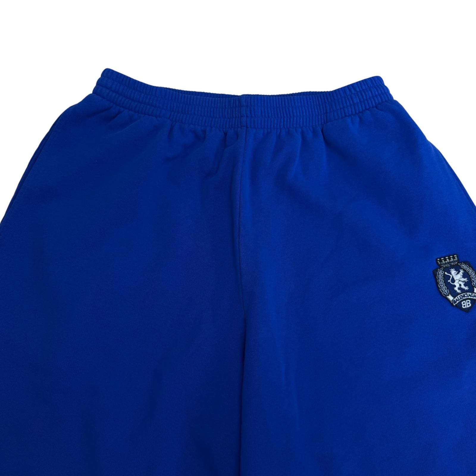 Balenciaga Football Sports Icon Baggy Sweat Shorts Blue S — view 3