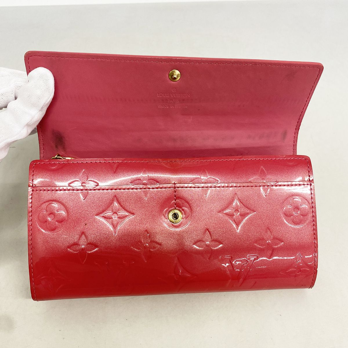 Louis Vuitton Wallet Vernis Portefeuille Sarah Framboise — view 8
