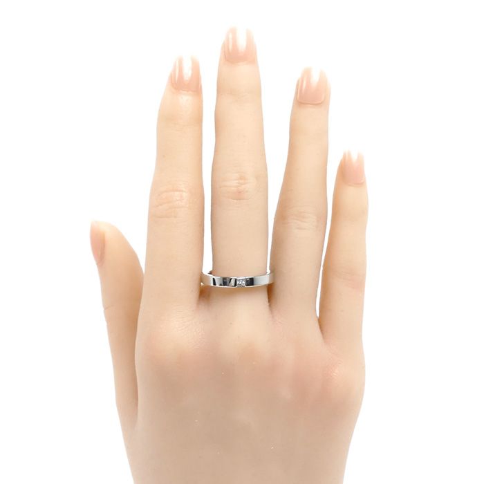 Harry Winston Platinum Princess Cut Band Ring Diamond — view 7