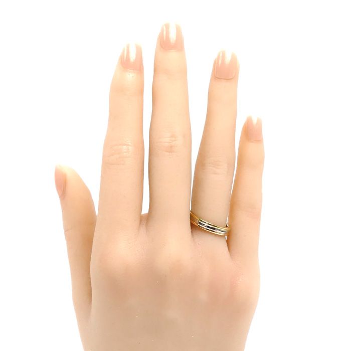Cartier 18k Yellow Gold PG WG Vendome Louis Ring — view 7