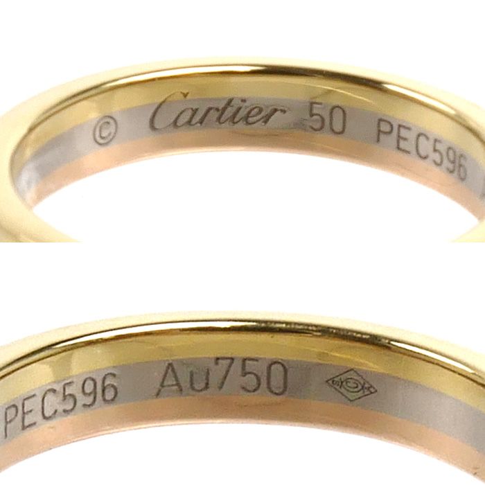 Cartier 18k Yellow Gold PG WG Vendome Louis Ring — view 5