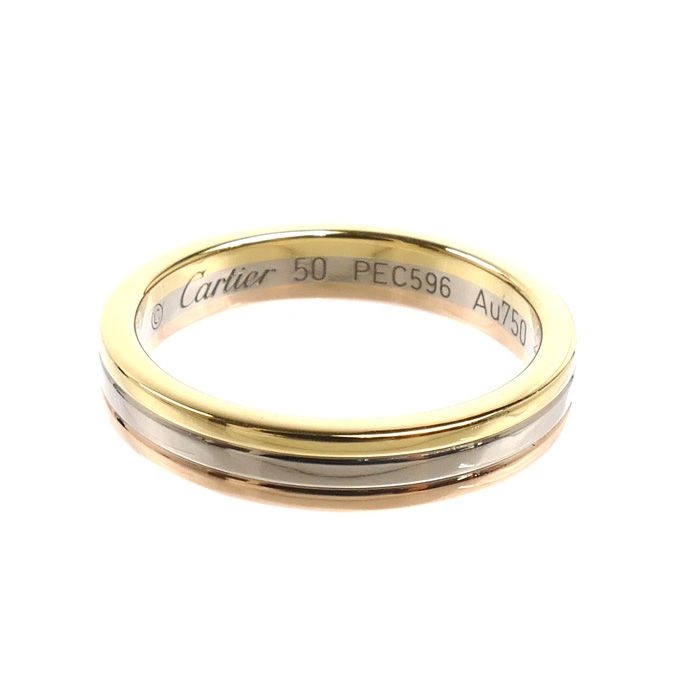 Cartier 18k Yellow Gold PG WG Vendome Louis Ring — view 3
