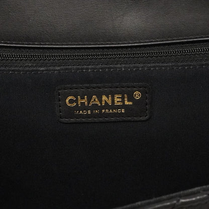 Chanel Shoulder Bag Quilted Lambskin Black Gold — view 5