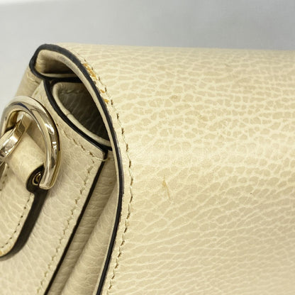 Gucci Shoulder Bag Interlocking G Leather Ivory Champagne Gold — view 6