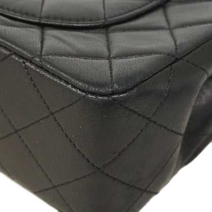 Chanel Shoulder Bag Quilted Lambskin Black Gold — view 6