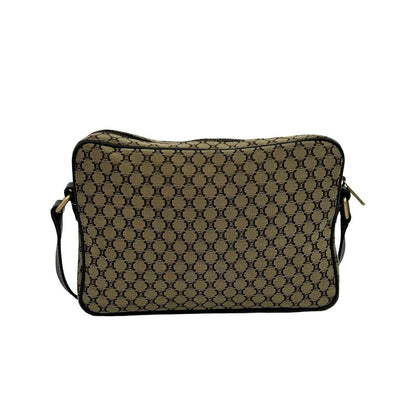 Celine Macadam Blason Pattern Canvas Leather Shoulder Bag Pochette Crossbody — view 3
