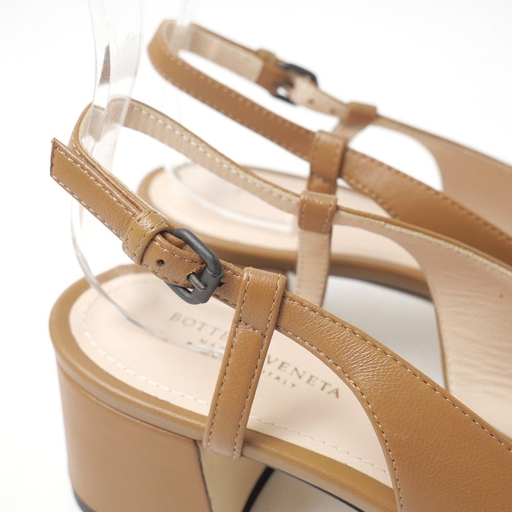 Bottega Veneta Pumps Slingback Chunky Heel Intrecciato Motif Buckle RB — view 6