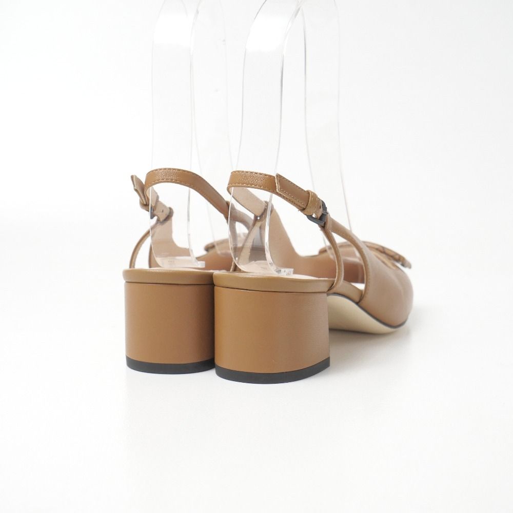 Bottega Veneta Pumps Slingback Chunky Heel Intrecciato Motif Buckle RB — view 3