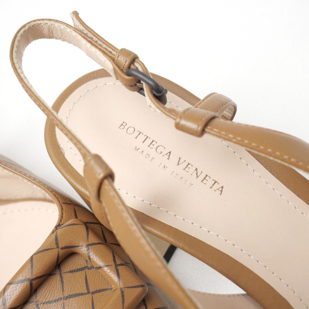 Bottega Veneta Pumps Slingback Chunky Heel Intrecciato Motif Buckle RB — view 7