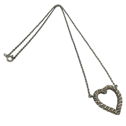 Tiffany & Co Twist Heart Necklace Silver Yellow Gold — view 6