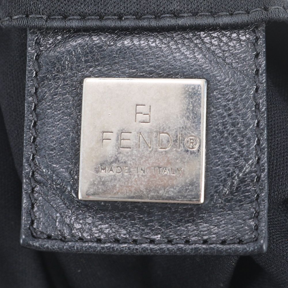 Fendi Mamma Baguette Bucket FF Logo 009 Leather Shoulder Bag — view 8