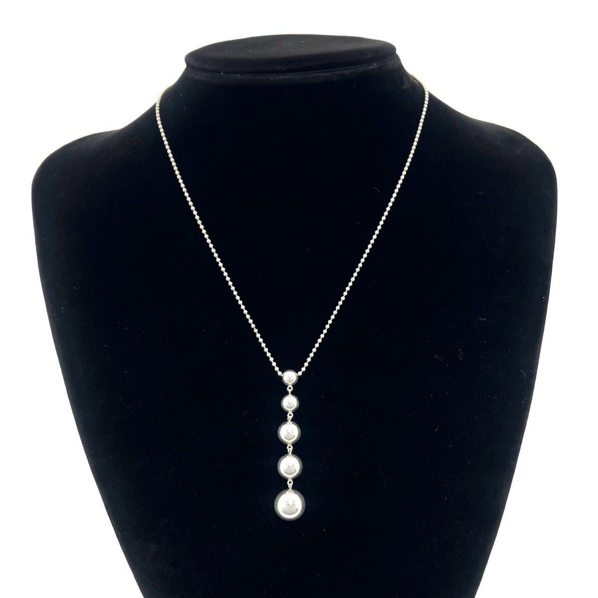 Tiffany & Co Graduated Drop Necklace 925 Sterling Silver — view 2