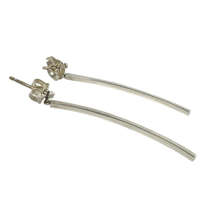 Tiffany & Co T Wire Bar Earrings 925 Sterling Silver — view 6