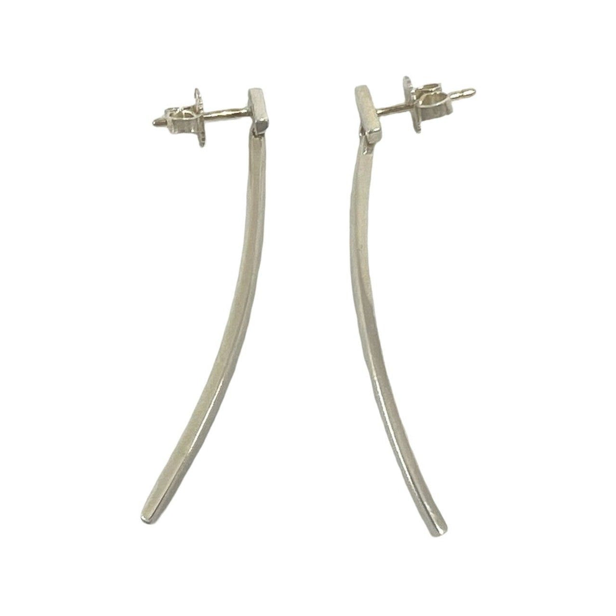 Tiffany & Co T Wire Bar Earrings 925 Sterling Silver — view 4
