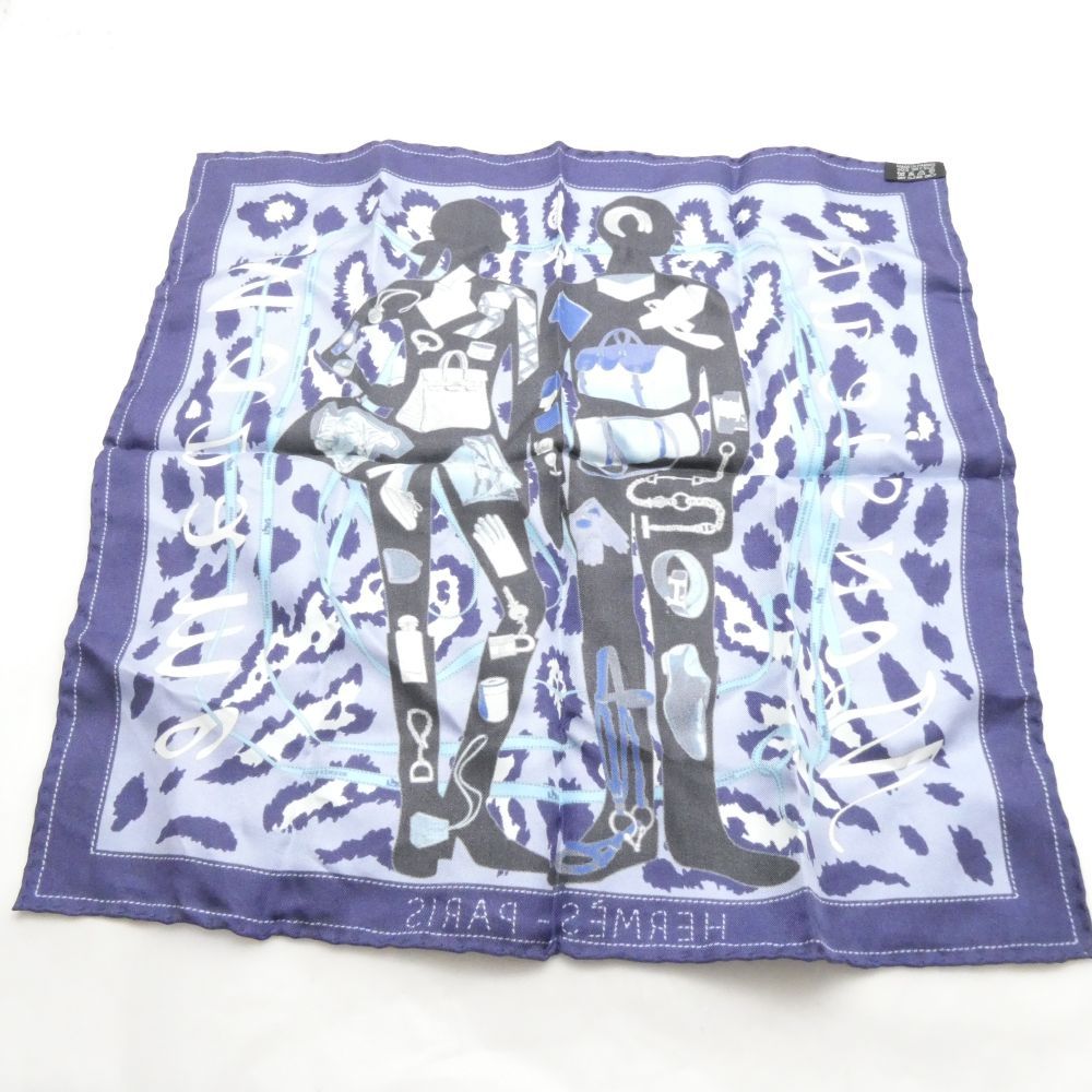 Hermes Carre 45 Monsieur Et Madame Scarf Silk — view 2