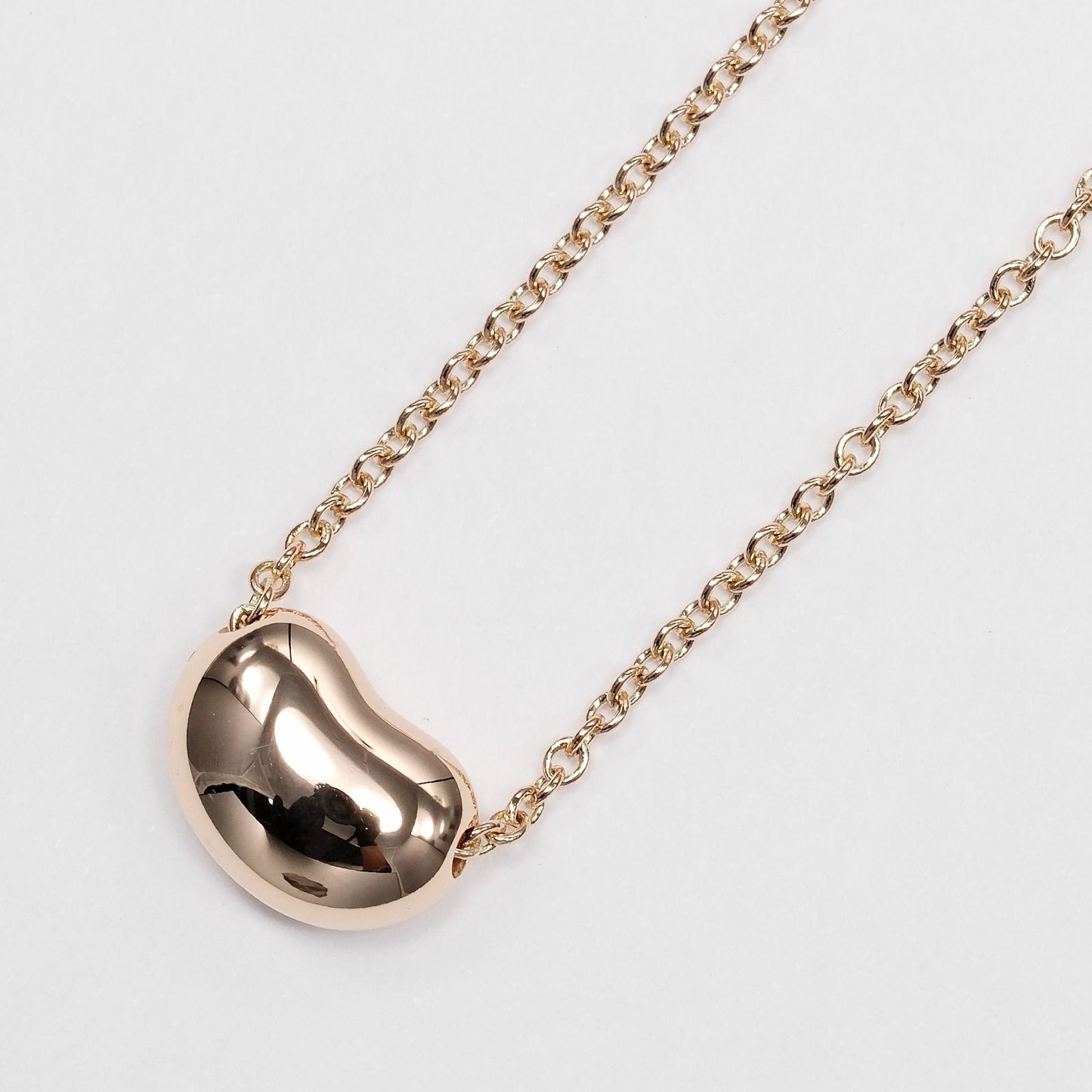 Tiffany & Co Bean 9 Model 18k Pink Gold Necklace — view 3