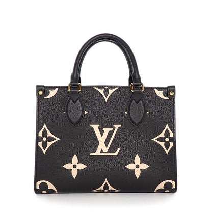 Louis Vuitton Shoulder Bag On The Go PM Black Bicolor Monogram Empreinte Gold — view 2