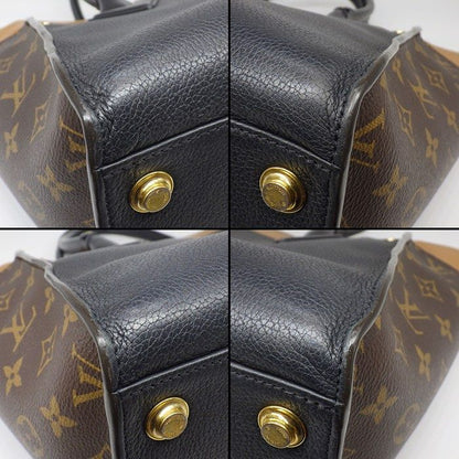 Louis Vuitton Tote Bag on My Side MM Monogram Canvas Black Grain Calfskin — view 8