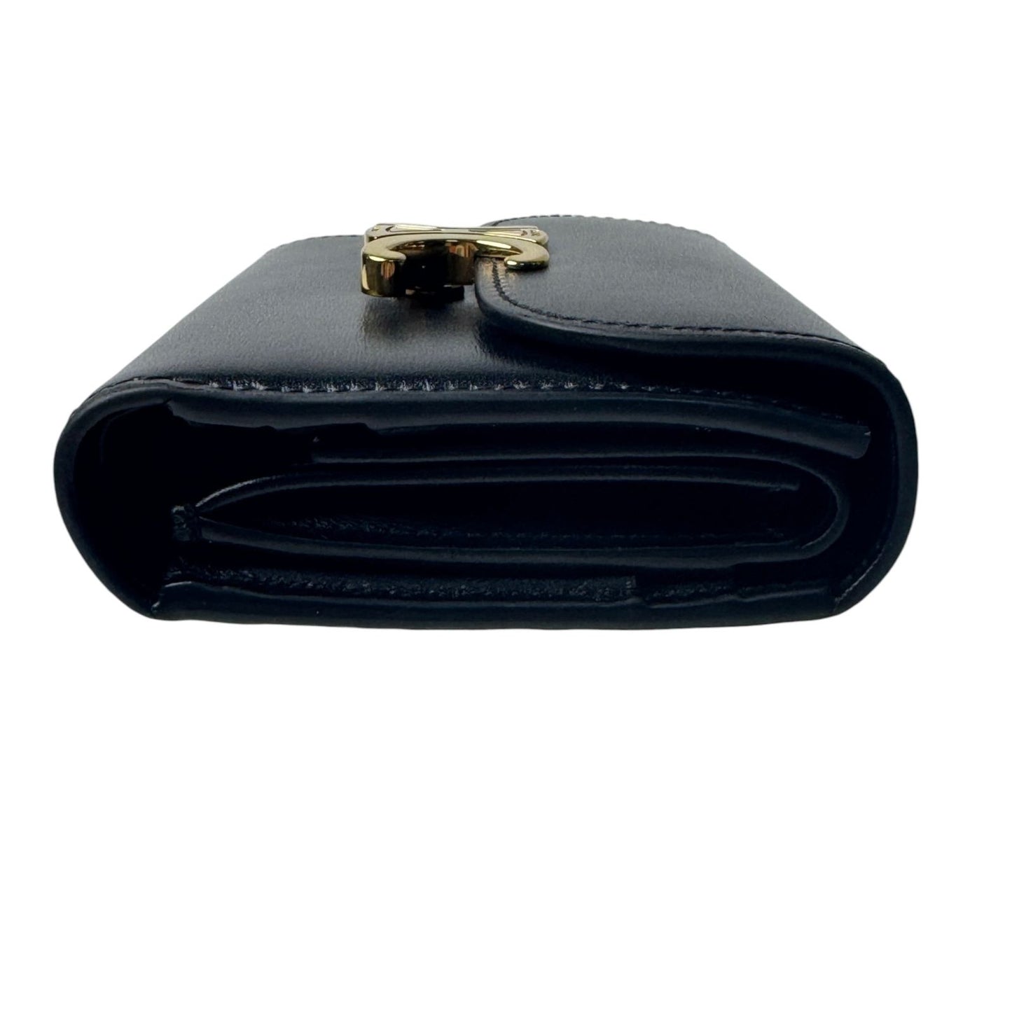 Celine Triomphe Small Flap Wallet Black — view 3