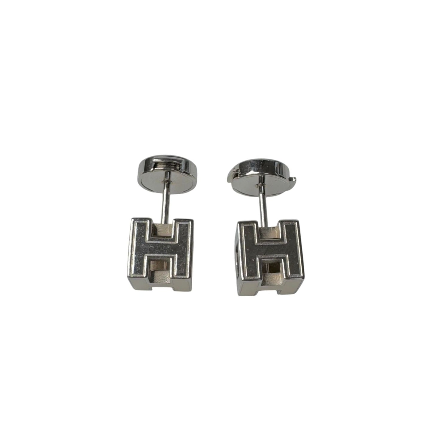 Hermes Cage de Ash H Cube Earrings — view 7