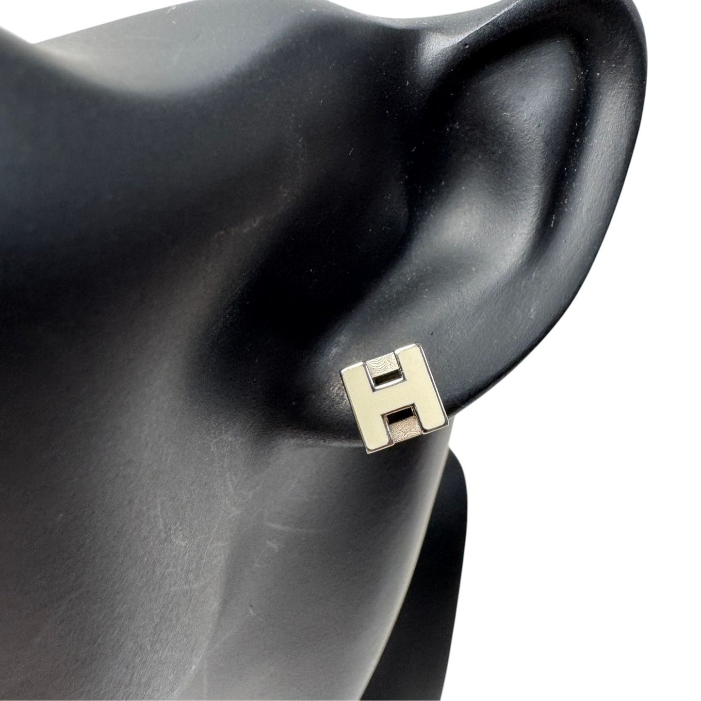 Hermes Cage de Ash H Cube Earrings — view 3