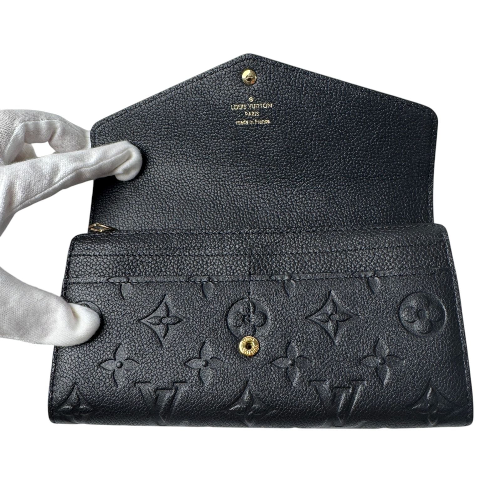 Louis Vuitton Empreinte Portefeuille Sarah IC Black Wallet — view 6