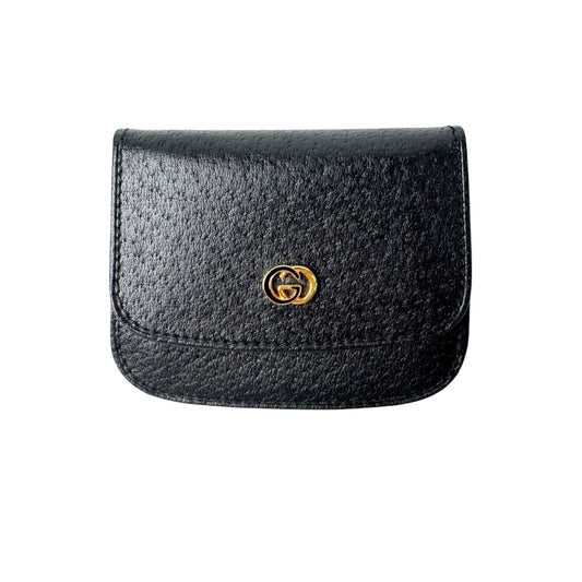 Gucci Vintage GG Marmont Coin Purse Black Leather