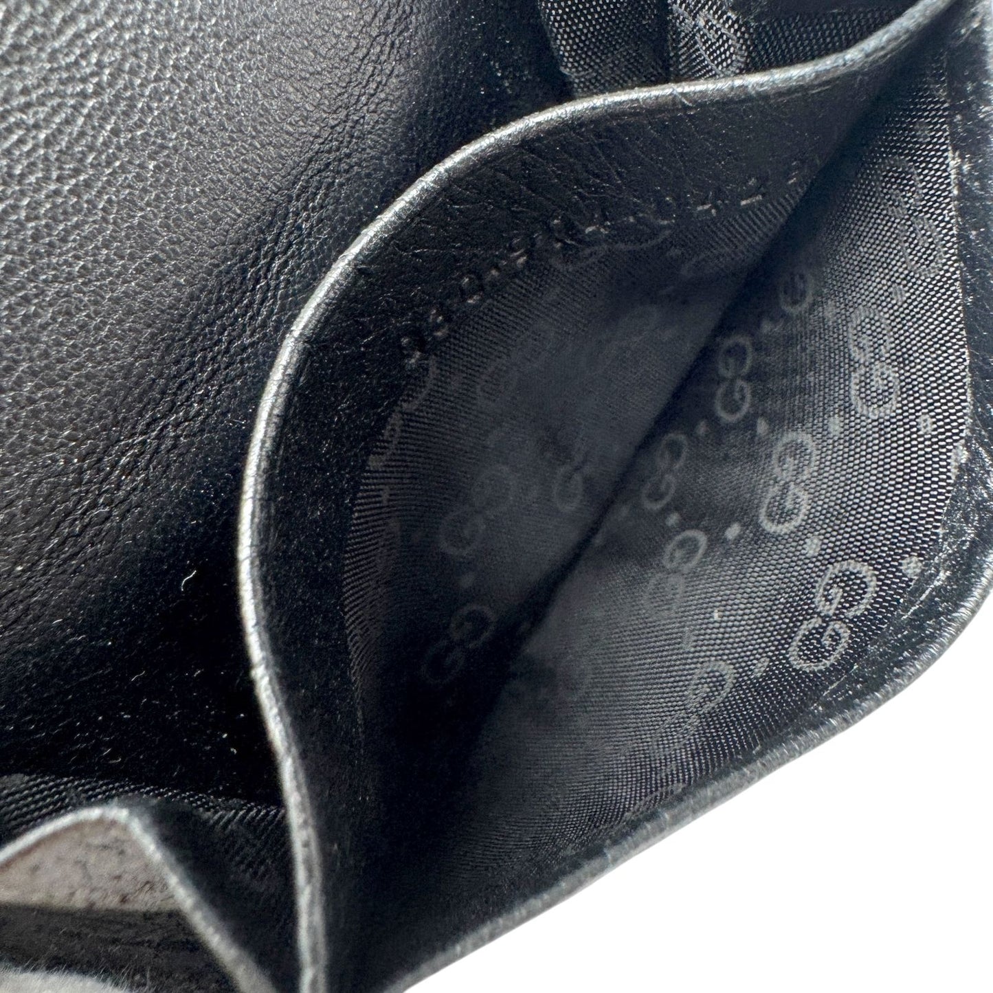 Gucci Vintage GG Marmont Coin Purse Black Leather — view 8