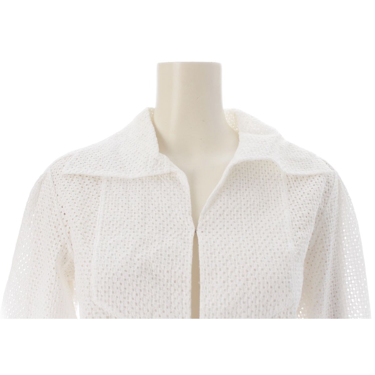 Chanel Cotton Coco Buttons Skipper Long Sleeve Shirt White 34 — view 5