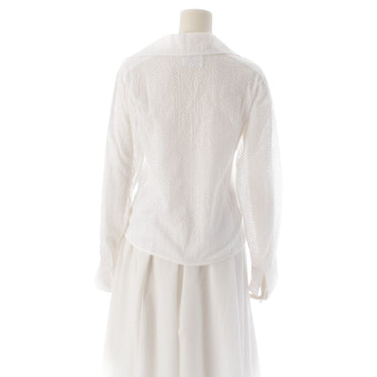 Chanel Cotton Coco Buttons Skipper Long Sleeve Shirt White 34 — view 4