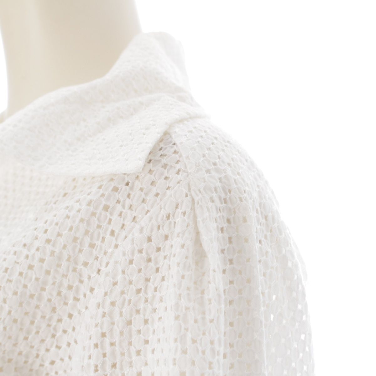 Chanel Cotton Coco Buttons Skipper Long Sleeve Shirt White 34 — view 6