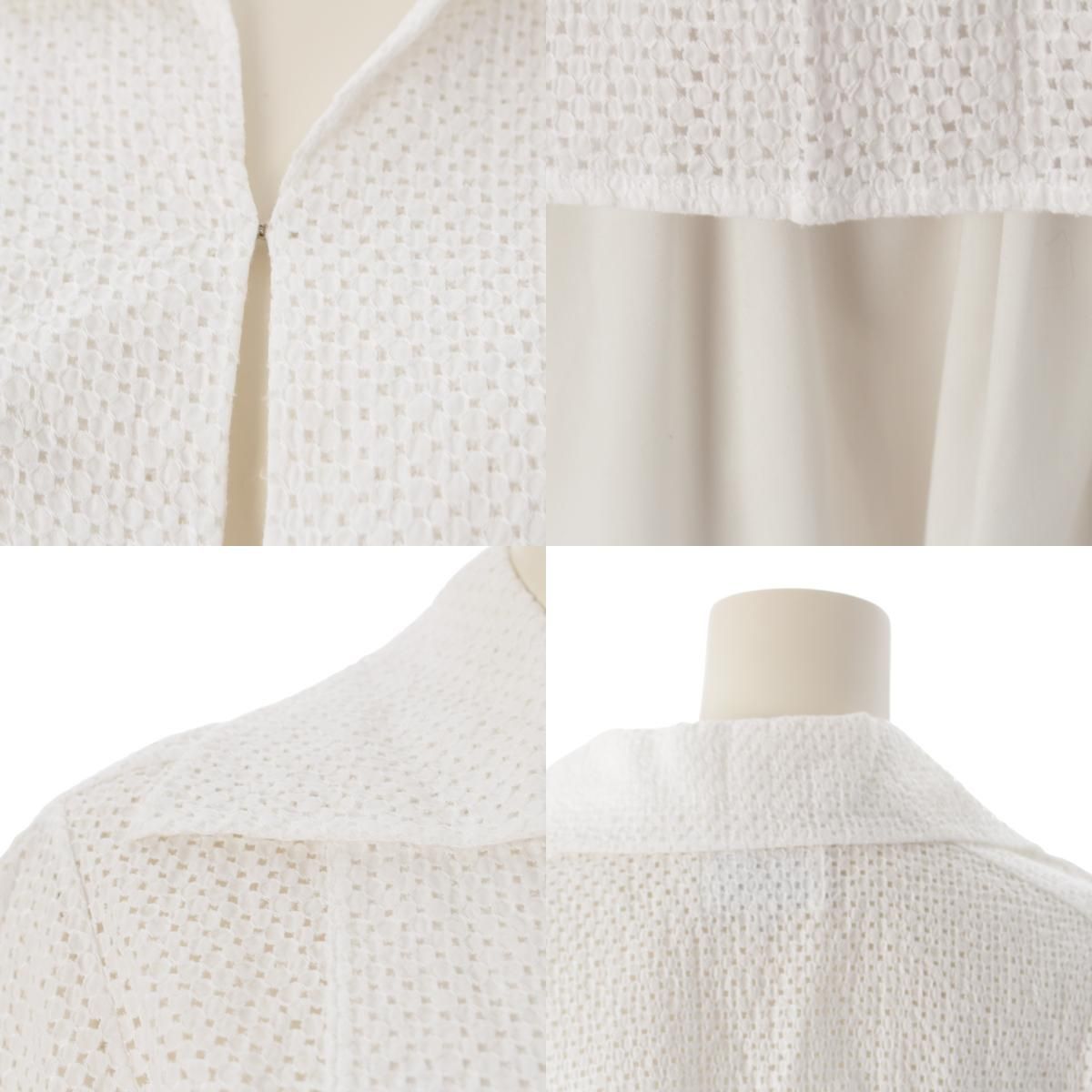 Chanel Cotton Coco Buttons Skipper Long Sleeve Shirt White 34 — view 8