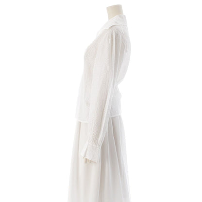 Chanel Cotton Coco Buttons Skipper Long Sleeve Shirt White 34 — view 3