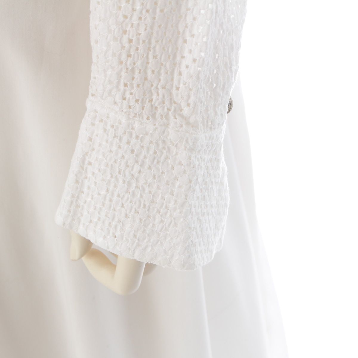 Chanel Cotton Coco Buttons Skipper Long Sleeve Shirt White 34 — view 7