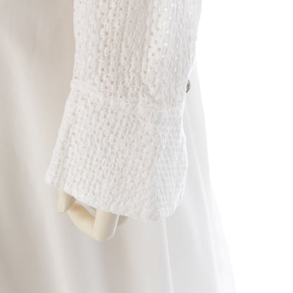 Chanel Cotton Coco Buttons Skipper Long Sleeve Shirt White 34 — view 7