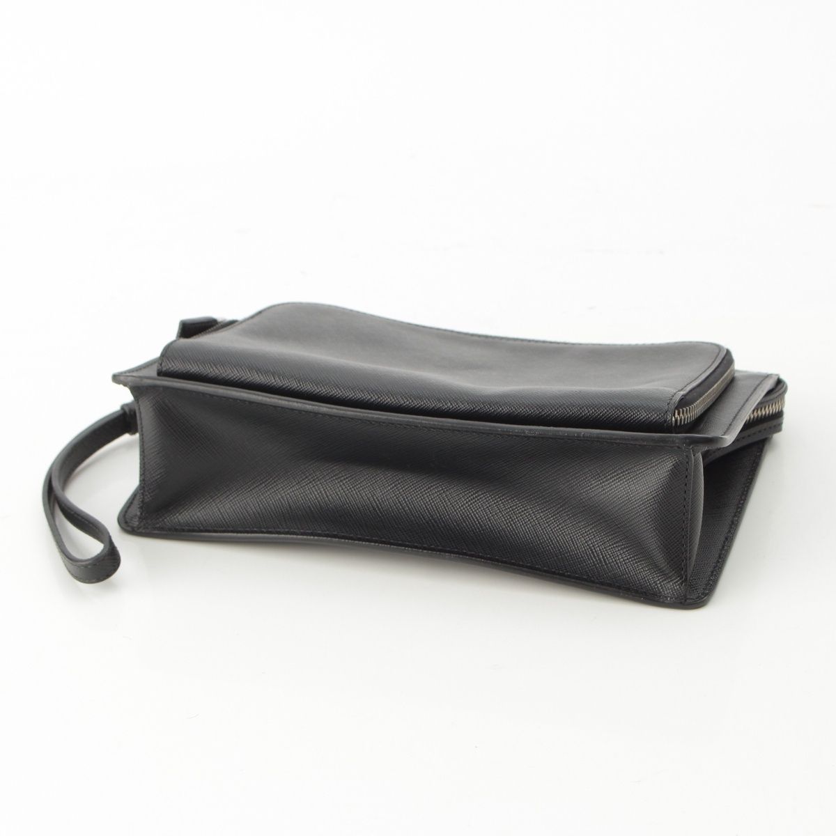 Prada Saffiano Leather Clutch Black — view 5