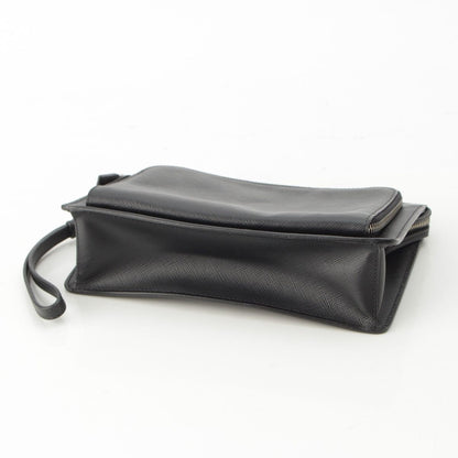 Prada Saffiano Leather Clutch Black — view 5