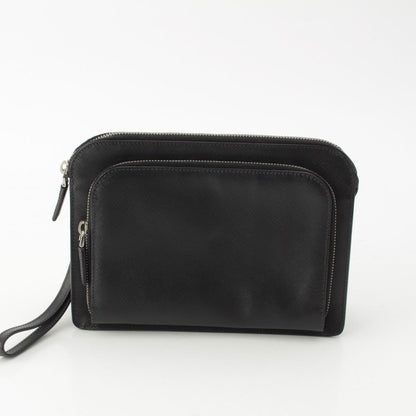 Prada Saffiano Leather Clutch Black — view 4