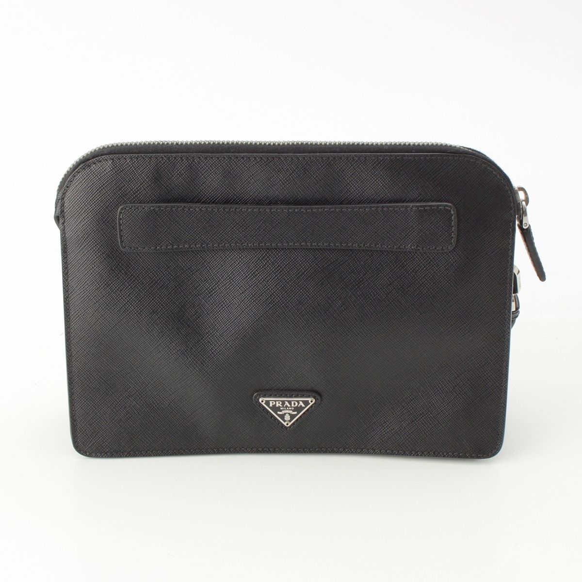 Prada Saffiano Leather Clutch Black