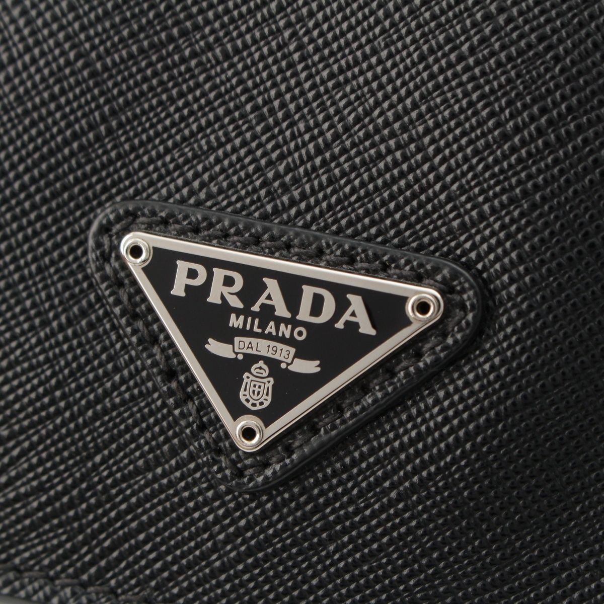 Prada Saffiano Leather Clutch Black — view 8